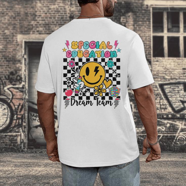 Retro Special Education Squad Groovy Dream Team Teacher Men's Back Print T-Shirt, funny design Retro Special Education Squad Groovy Dream Team Teacher Men's Back Print T-Shirt, funny design