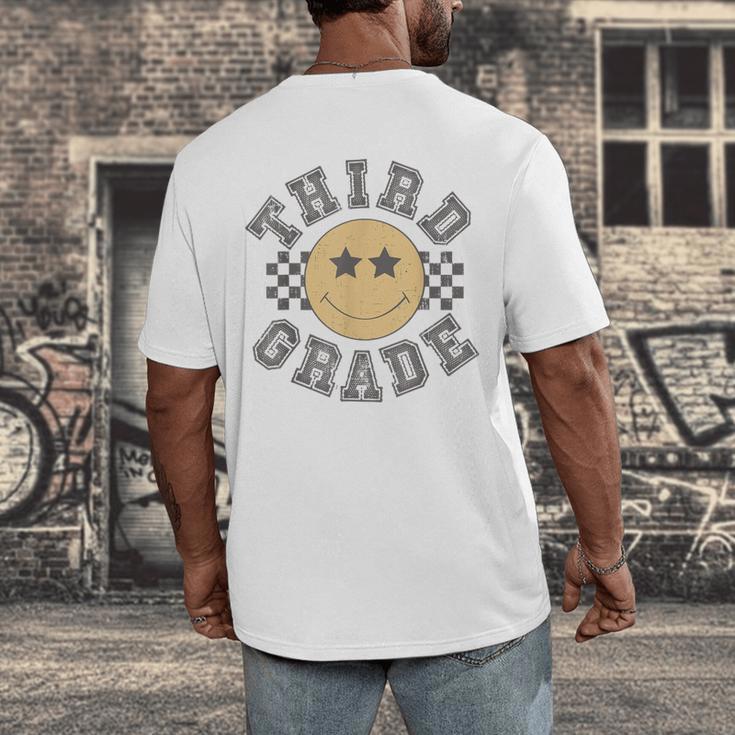 Retro Third Grade Teacher Student 1st Day Back To School Men's Back Print T-Shirt, funny design Retro Third Grade Teacher Student 1st Day Back To School Men's Back Print T-Shirt, funny design