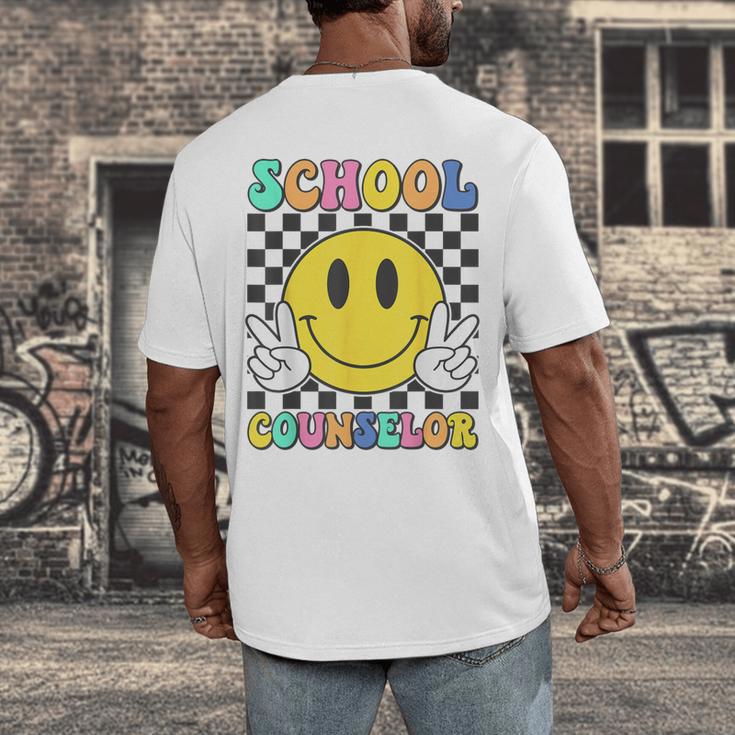 School Counselor Teacher Counseling Office School Guidance Men's Back Print T-Shirt, funny design School Counselor Teacher Counseling Office School Guidance Men's Back Print T-Shirt, funny design