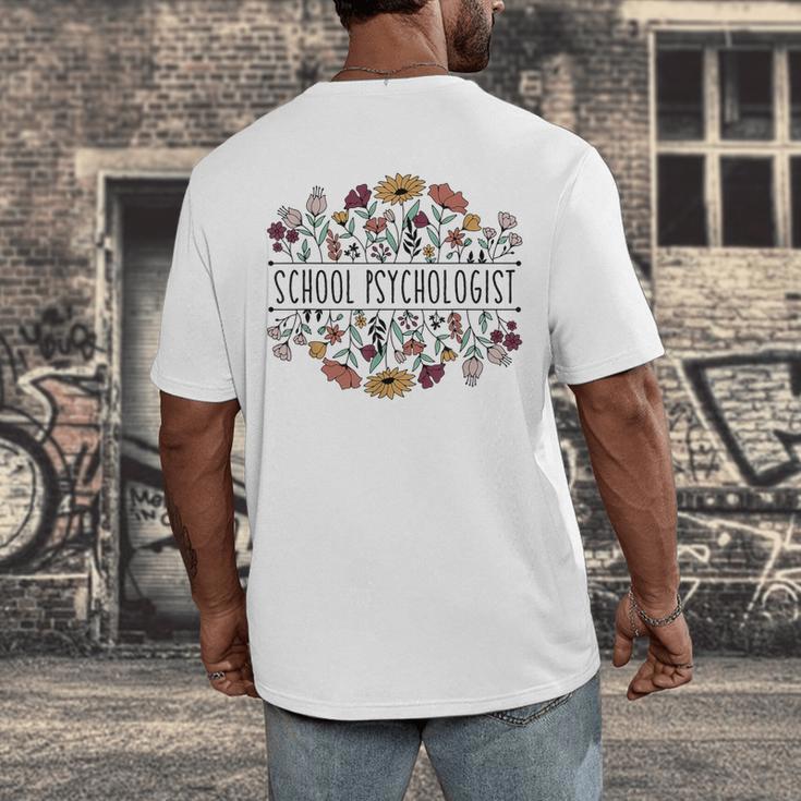 School Psychologist Psychology Teacher Appreciation Men's Back Print T-Shirt, funny design