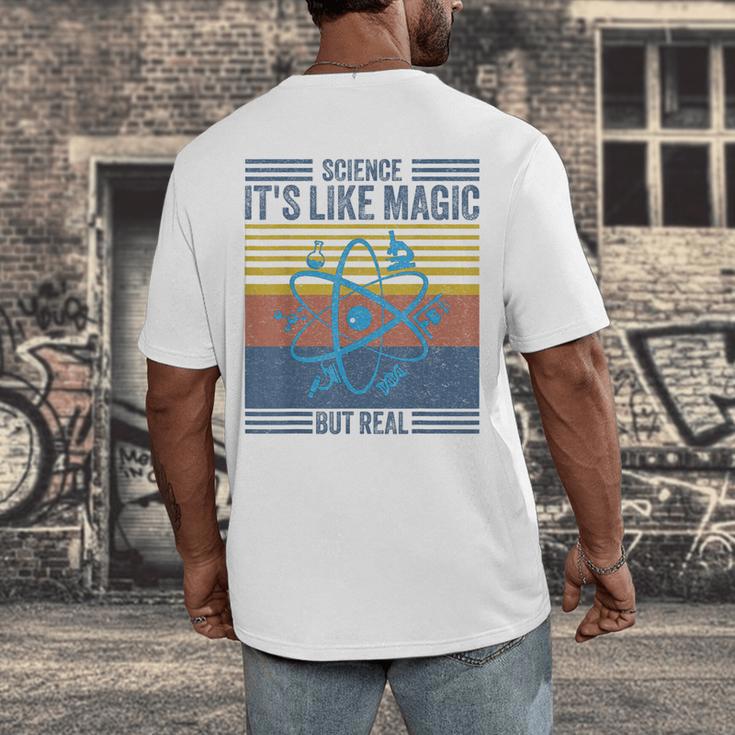 Science It's Like Magic But Real Science Teacher Geek Nerd Men's Back Print T-Shirt, funny design Science It's Like Magic But Real Science Teacher Geek Nerd Men's Back Print T-Shirt, funny design