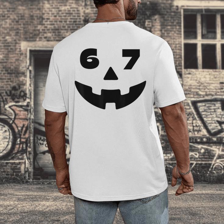 Six Seven Halloween Costume For Students Teachers 6 7 Men's Back Print T-Shirt, funny design