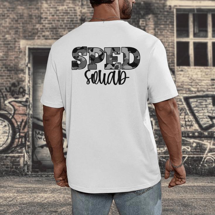 Special Education Squad Camo SPED Teacher Men's Back Print T-Shirt, funny design Special Education Squad Camo SPED Teacher Men's Back Print T-Shirt, funny design