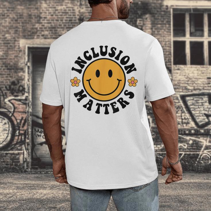 Special Education Teacher Autism Awareness Inclusion Matters Men's Back Print T-Shirt, funny design Special Education Teacher Autism Awareness Inclusion Matters Men's Back Print T-Shirt, funny design