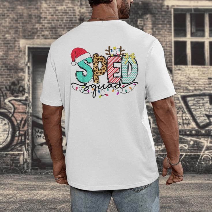 SPED Squad Special Education Teacher Autism Christmas Women Men's Back Print T-Shirt, funny design