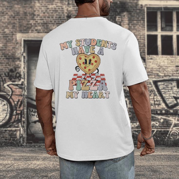 My Students Have A Pizza-My-Heart Valentines Day Teacher Men's Back Print T-Shirt, funny design My Students Have A Pizza-My-Heart Valentines Day Teacher Men's Back Print T-Shirt, funny design