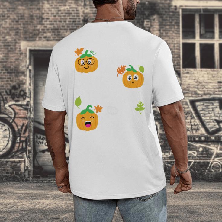 I Teach The Cutest Pumpkins In The Patch Teacher Men's Back Print T-Shirt, funny design I Teach The Cutest Pumpkins In The Patch Teacher Men's Back Print T-Shirt, funny design