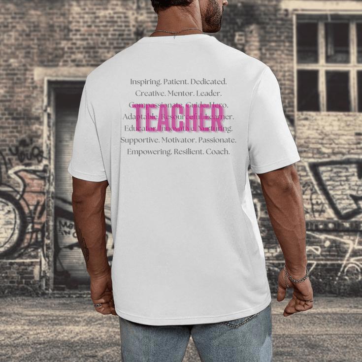 TEACH Inspirational Teacher Comfortable & Stylish T-Shirt Men's Back Print T-Shirt, funny design