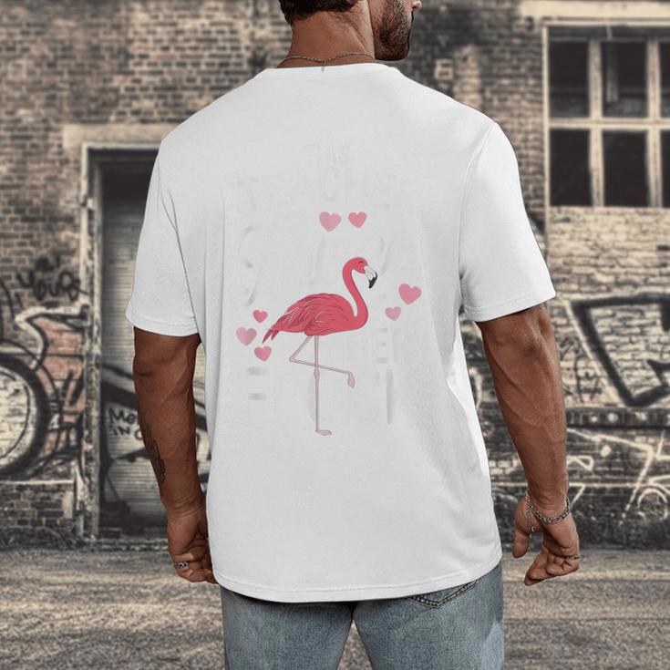 This Teacher Loves Her Flock Flamingo Teacher Class Men's Back Print T-Shirt, funny design This Teacher Loves Her Flock Flamingo Teacher Class Men's Back Print T-Shirt, funny design