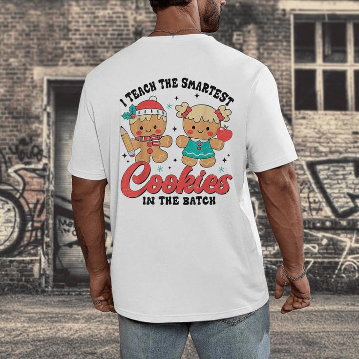 Teacher Of Smart Cookies Cute Gingerbread Teacher Christmas Men's Back Print T-Shirt, funny design Teacher Of Smart Cookies Cute Gingerbread Teacher Christmas Men's Back Print T-Shirt, funny design