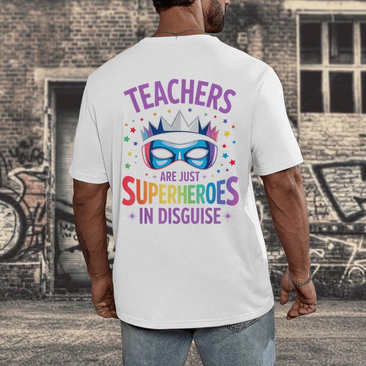 Teachers Are Just Superheroes In Disguise Back To School Men's Back Print T-Shirt, funny design Teachers Are Just Superheroes In Disguise Back To School Men's Back Print T-Shirt, funny design