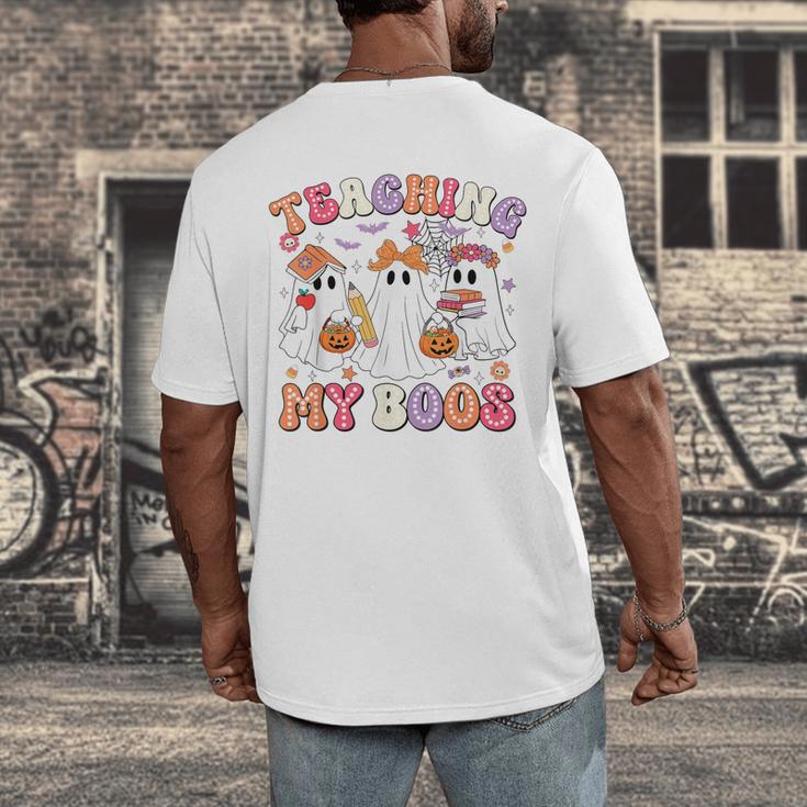 Teaching My Boos Cute Spooky Ghost Teacher Halloween Women Men's Back Print T-Shirt, funny design Teaching My Boos Cute Spooky Ghost Teacher Halloween Women Men's Back Print T-Shirt, funny design