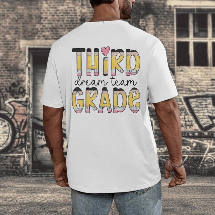 Third Grade Dream Team Back To School 3rd Grade Teacher Men's Back Print T-Shirt, funny design Third Grade Dream Team Back To School 3rd Grade Teacher Men's Back Print T-Shirt, funny design