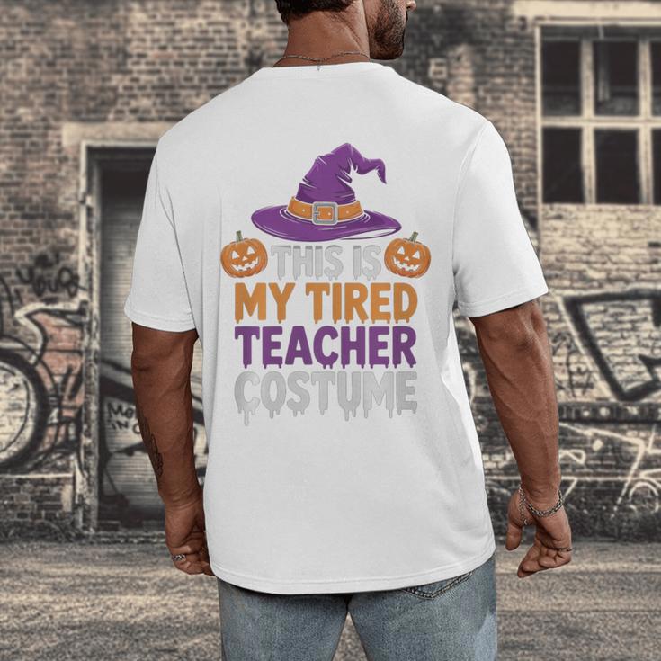This Is My Tired Teacher Costume Halloween Premium Tri-Blend Men's Back Print T-Shirt, funny design This Is My Tired Teacher Costume Halloween Premium Tri-Blend Men's Back Print T-Shirt, funny design