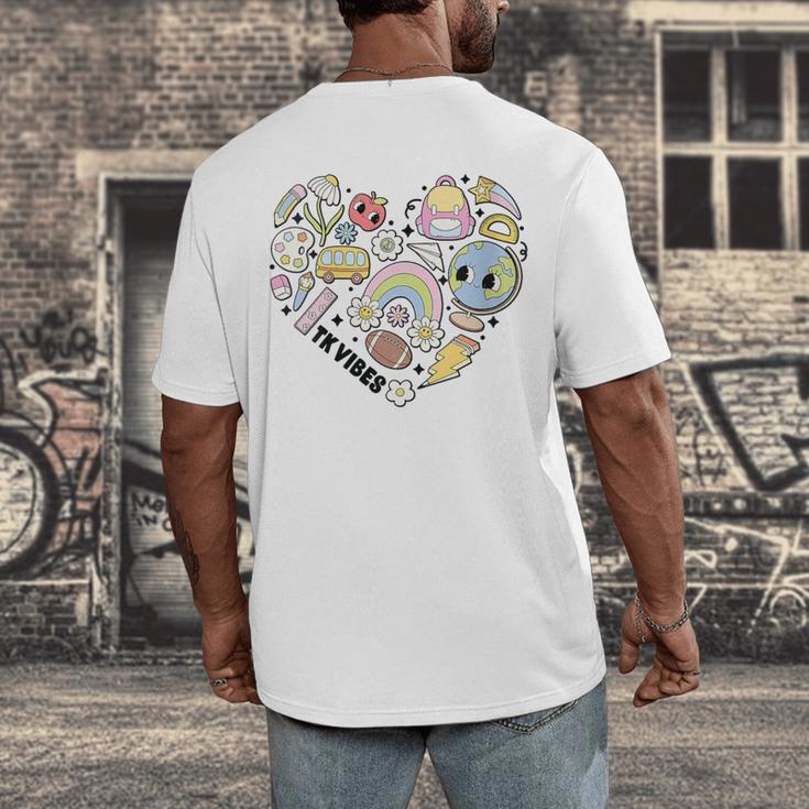 TK Vibes Back To School TK Kid Girl TK Team TK Teacher Women Men's Back Print T-Shirt, funny design TK Vibes Back To School TK Kid Girl TK Team TK Teacher Women Men's Back Print T-Shirt, funny design