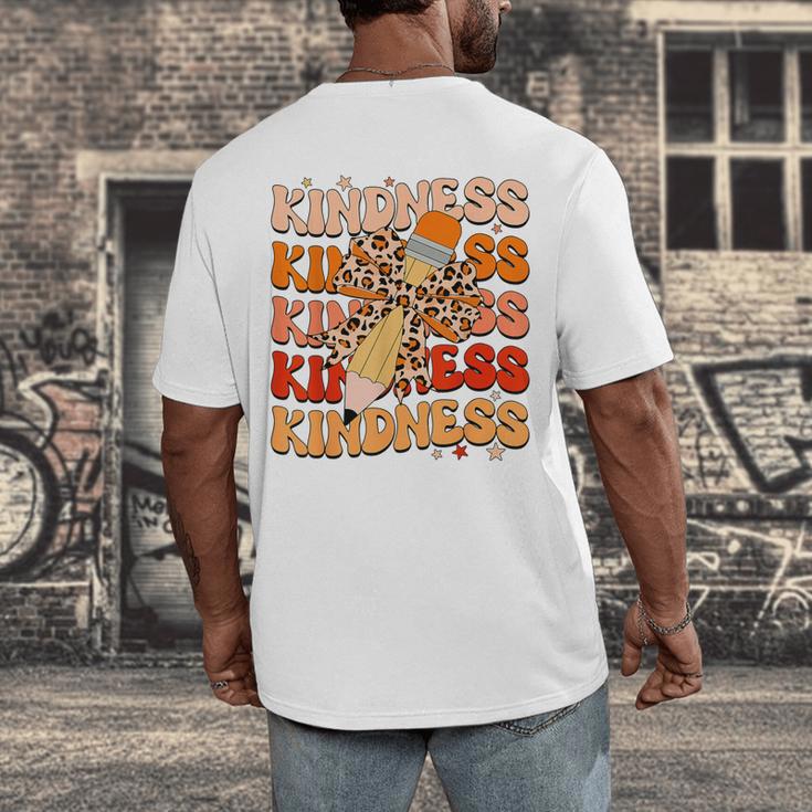 Unity Day Orange Kindness Teacher Bow Anti Bullying Be Kind Men's Back Print T-Shirt, funny design