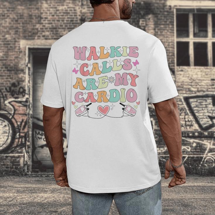 Walkie Calls Are My Cardio Special Education Teacher School Men's Back Print T-Shirt, funny design Walkie Calls Are My Cardio Special Education Teacher School Men's Back Print T-Shirt, funny design