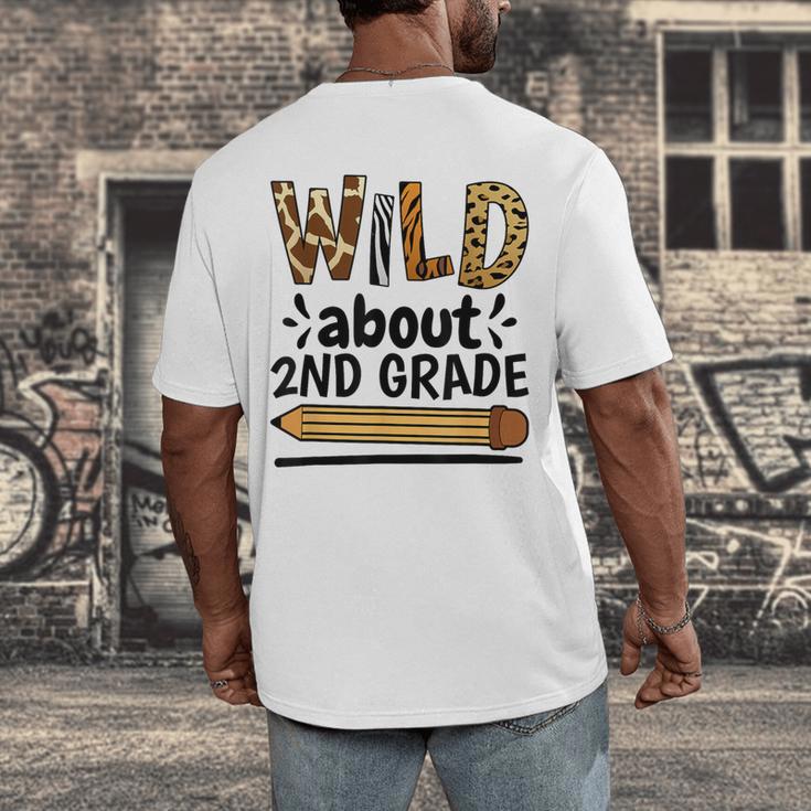 Wild About 2Nd Grade School Grade Teacher Men's Back Print T-Shirt, funny design Wild About 2Nd Grade School Grade Teacher Men's Back Print T-Shirt, funny design