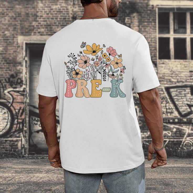 Wildflower Pre-K Preschool Team Floral Teacher Girls Men's Back Print T-Shirt, funny design Wildflower Pre-K Preschool Team Floral Teacher Girls Men's Back Print T-Shirt, funny design