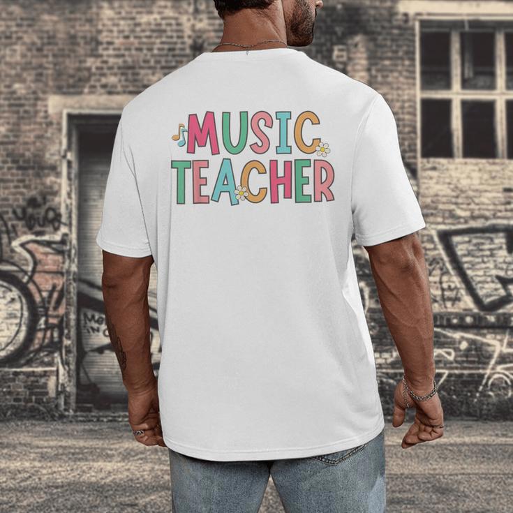 Women Music Teacher First Day Of School Elementary School Men's Back Print T-Shirt, funny design Women Music Teacher First Day Of School Elementary School Men's Back Print T-Shirt, funny design