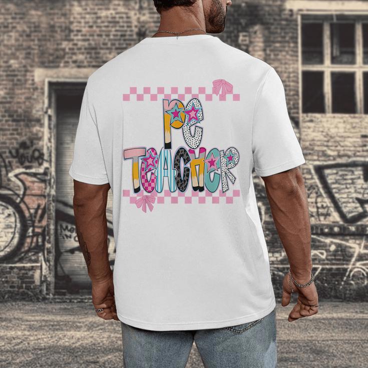 Women PE Teacher Back To School Physical Education Teacher Men's Back Print T-Shirt, funny design