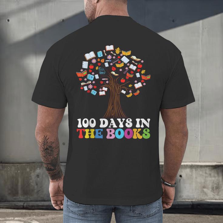 100 Days In The Books Reading Teacher 100th Day Of School Men's Back Print T-Shirt, gift for family, gift for coworker 100 Days In The Books Reading Teacher 100th Day Of School Men's Back Print T-Shirt, gift for family, gift for coworker