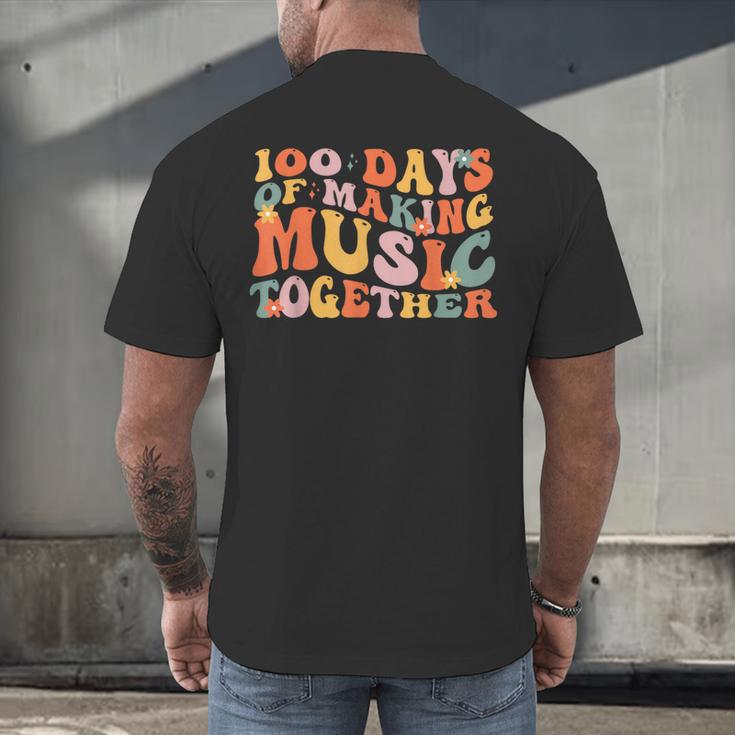 100 Days Of School Music Teacher Men's Back Print T-Shirt, gift for family, gift for coworker 100 Days Of School Music Teacher Men's Back Print T-Shirt, gift for family, gift for coworker