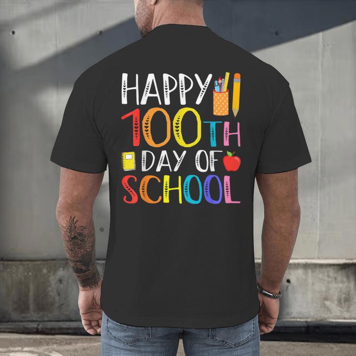 100 Days Of School Teacher And Student Men's Back Print T-Shirt, gift for family, gift for coworker