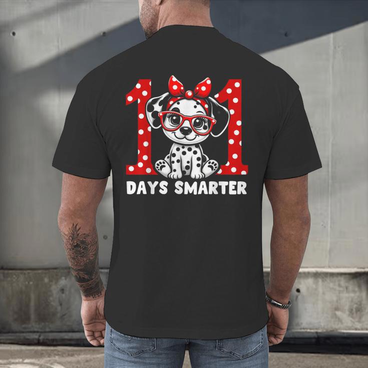 100 Days Smarter 101st Day School Dalmatian Dog Teacher Kids Men's Back Print T-Shirt, gift for family, gift for coworker