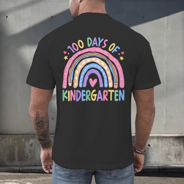 100th Day Of Kindergarten Teacher Kids 100 Days Smarter Men's Back Print T-Shirt, gift for family, gift for coworker 100th Day Of Kindergarten Teacher Kids 100 Days Smarter Men's Back Print T-Shirt, gift for family, gift for coworker