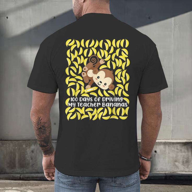100th Day Of School Teacher Monkey Pun Banana For Men Women Girls Kids Men's Back Print T-Shirt, gift for family, gift for coworker