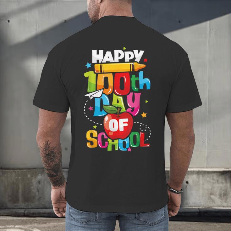 100th Day Of School Teachers Kids Child Happy 100 Days Men's Back Print T-Shirt, gift for family, gift for coworker