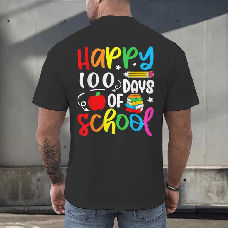 100th Day Of School Teachers Kids Girls Child Happy 100 Days Men's Back Print T-Shirt, gift for family, gift for coworker