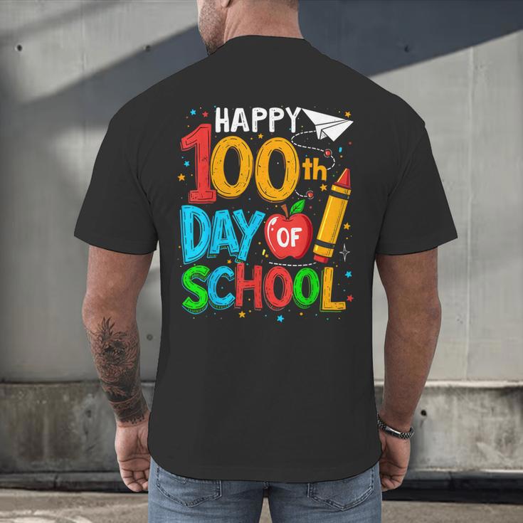 100th Day Of School Teachers Kids Happy 100 Days Men's Back Print T-Shirt, gift for family, gift for coworker 100th Day Of School Teachers Kids Happy 100 Days Men's Back Print T-Shirt, gift for family, gift for coworker