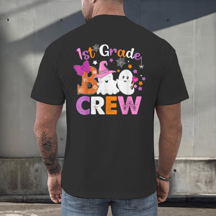 1st Grade Boo Crew First Grade Halloween Costume Teacher Kid Men's Back Print T-Shirt, gift for family, gift for coworker