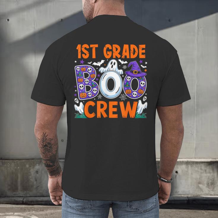 1st Grade Boo Crew First Grade Teacher Kids Happy Halloween Men's Back Print T-Shirt, gift for family, gift for coworker