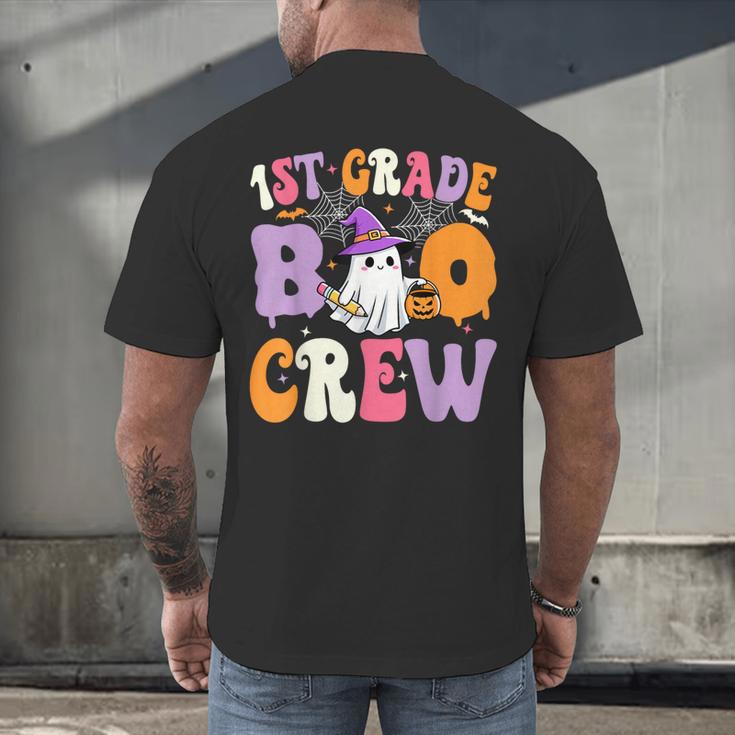 1st Grade Boo Crew Spooky First Grade Halloween Teacher Men's Back Print T-Shirt, gift for family, gift for coworker 1st Grade Boo Crew Spooky First Grade Halloween Teacher Men's Back Print T-Shirt, gift for family, gift for coworker