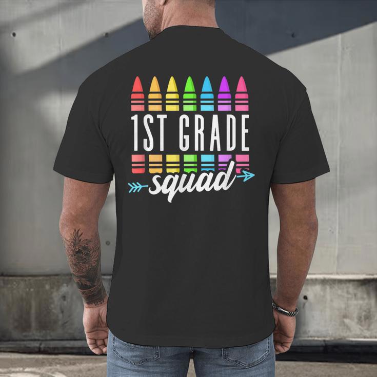 1st Grade Squad Back To School First Grade Teacher Boy Girl Men's Back Print T-Shirt, gift for family, gift for coworker 1st Grade Squad Back To School First Grade Teacher Boy Girl Men's Back Print T-Shirt, gift for family, gift for coworker