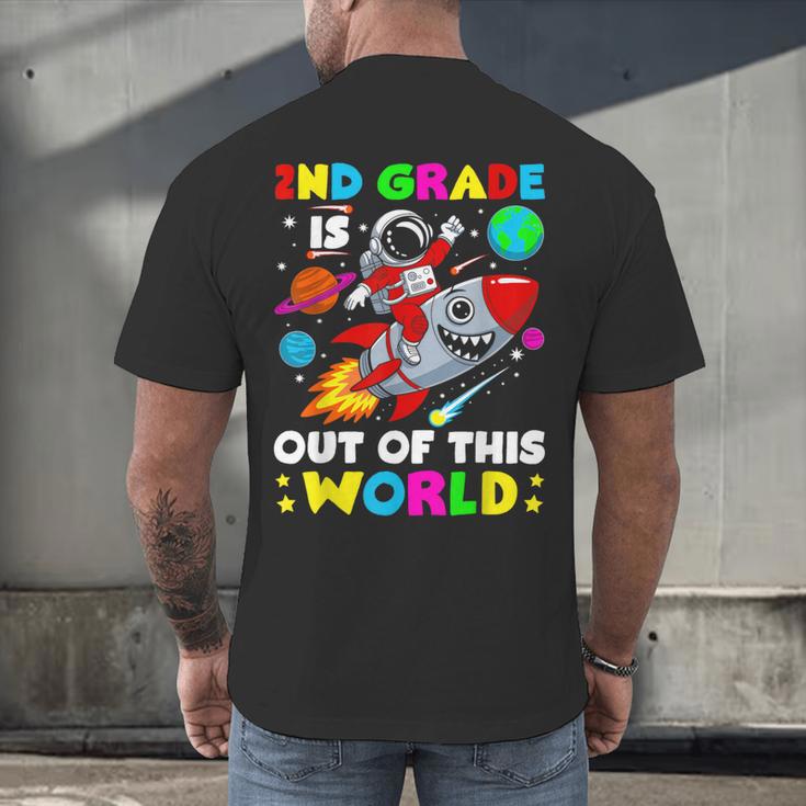 2nd Grade Is Out Of This World Space Rocket Planets Teacher Men's Back Print T-Shirt, gift for family, gift for coworker 2nd Grade Is Out Of This World Space Rocket Planets Teacher Men's Back Print T-Shirt, gift for family, gift for coworker
