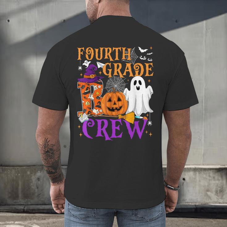 4th Grade Boo Crew Teacher Student Halloween Costume Men's Back Print T-Shirt, gift for family, gift for coworker