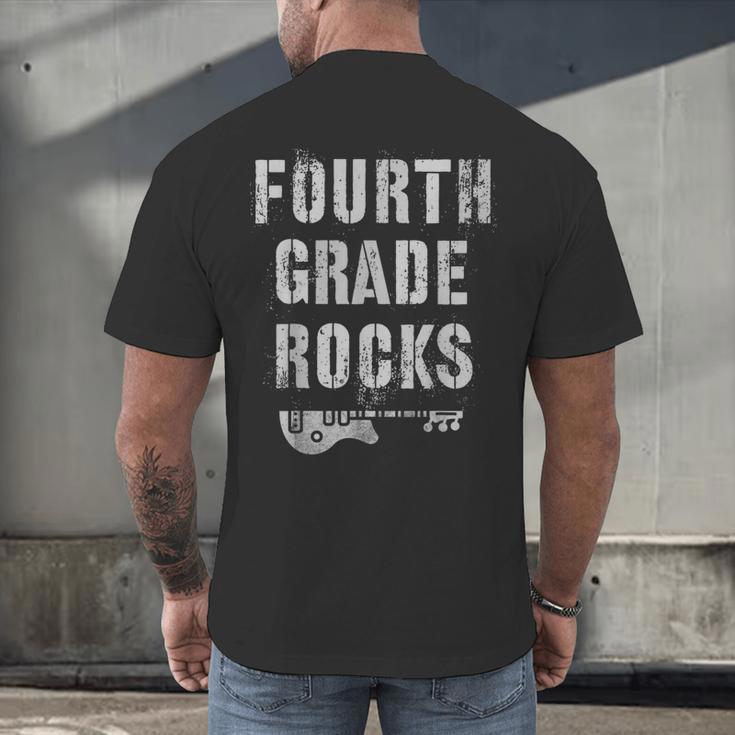 4th GRADE Rocks Teacher Rockstars I Teach Ready To Rock Men's Back Print T-Shirt, gift for family, gift for coworker 4th GRADE Rocks Teacher Rockstars I Teach Ready To Rock Men's Back Print T-Shirt, gift for family, gift for coworker