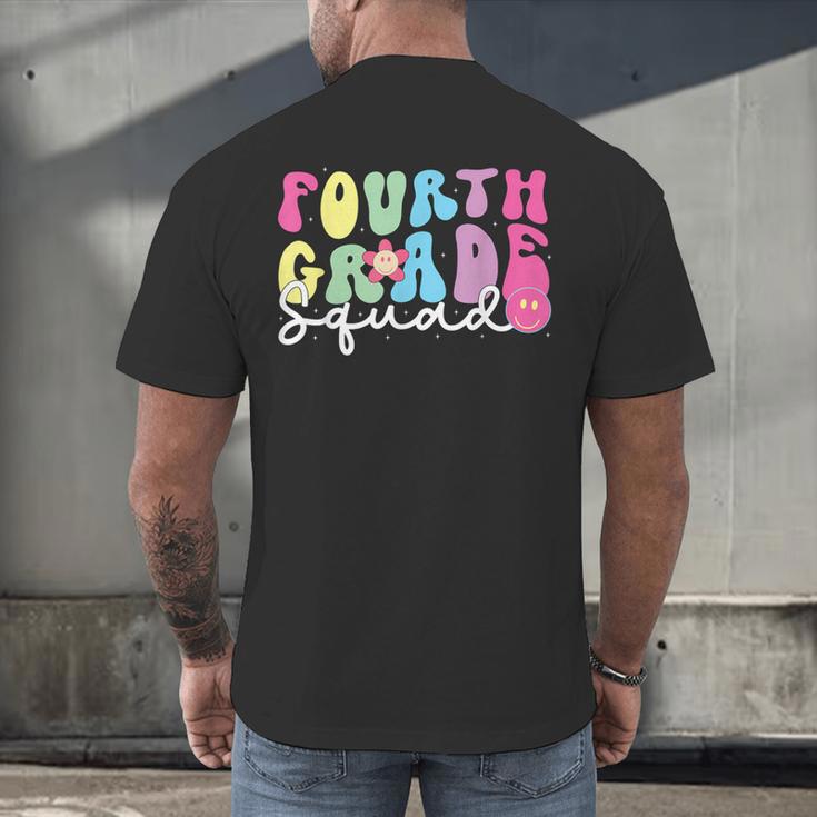 4th Grade Squad Fourth Teacher Student Team Back To School Men's Back Print T-Shirt, gift for family, gift for coworker