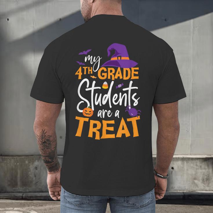My 4th Grade Students Are a Treat Teacher Halloween Witch For Men Women Kids Men's Back Print T-Shirt, gift for family, gift for coworker My 4th Grade Students Are a Treat Teacher Halloween Witch For Men Women Kids Men's Back Print T-Shirt, gift for family, gift for coworker