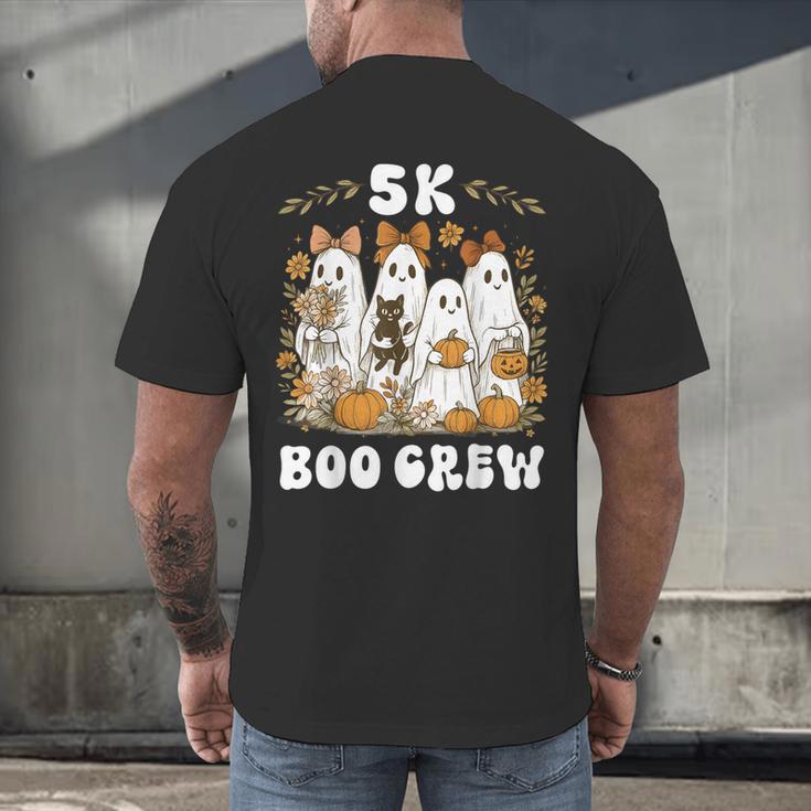 5K Boo Crew Halloween Teacher K5 Floral Ghost Trick Or Teach Men's Back Print T-Shirt, gift for family, gift for coworker 5K Boo Crew Halloween Teacher K5 Floral Ghost Trick Or Teach Men's Back Print T-Shirt, gift for family, gift for coworker