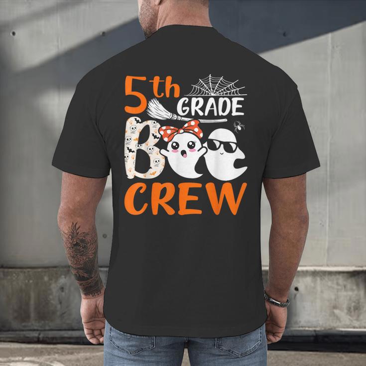 5th Grade Boo Crew Teachers Students Ghost Halloween Men's Back Print T-Shirt, gift for family, gift for coworker