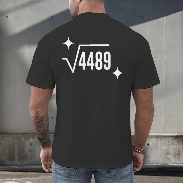 67 Meme Square Root 4489 Slang Math Teacher Men Women Men's Back Print T-Shirt, gift for family, gift for coworker 67 Meme Square Root 4489 Slang Math Teacher Men Women Men's Back Print T-Shirt, gift for family, gift for coworker