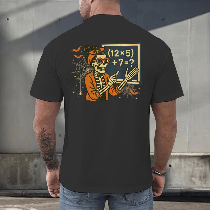 67 Teacher Halloween Skeleton Six Seven Meme Math Men's Back Print T-Shirt, gift for family, gift for coworker 67 Teacher Halloween Skeleton Six Seven Meme Math Men's Back Print T-Shirt, gift for family, gift for coworker