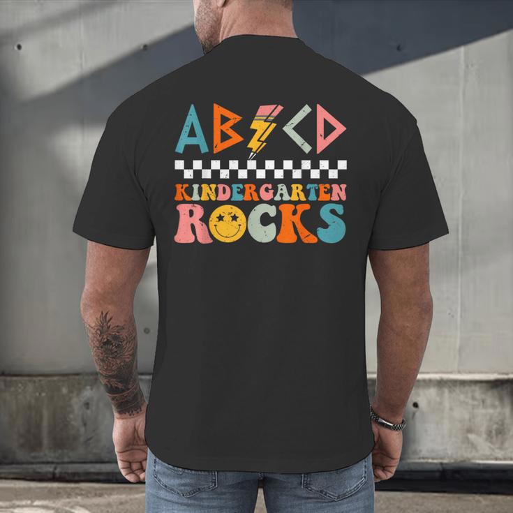 ABCD Kindergarten Rocks Back To School Teacher Kindergarten Men's Back Print T-Shirt, gift for family, gift for coworker
