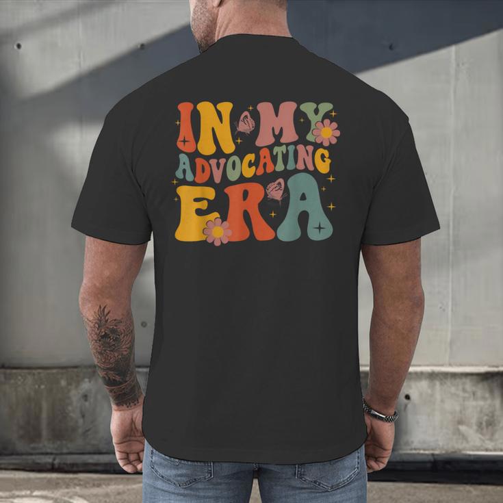 In My Advocating Era Advocate Autism Awareness Sped Teacher Men Women Kids Men's Back Print T-Shirt, gift for family, gift for coworker