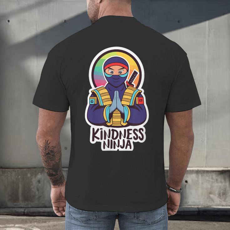 Anti Bullying Kindness Ninja School Teacher Student Men's Back Print T-Shirt, gift for family, gift for coworker Anti Bullying Kindness Ninja School Teacher Student Men's Back Print T-Shirt, gift for family, gift for coworker